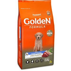 Ração Seca Golden Fórmula Cães Filhotes Carne E Arroz - 15Kg