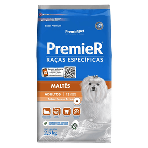 Ração Seca Premier Pet Raças Especificas Cães Adultos Maltes - 2,5Kg