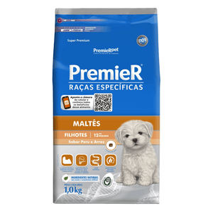 Ração Seca Premier Pet Raças Especificas Cães Filhotes Maltês - 1Kg