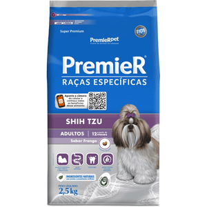 Ração Seca Premier Pet Raças Especificas Cães Adultos Shih-Tzu - 2,5Kg