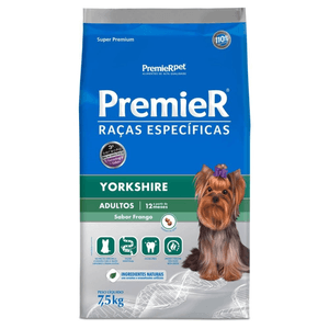 Ração Seca Premier Pet Raças Especificas Cães Adultos Yorkshire - 7,5Kg