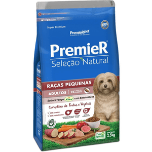Ração Seca Premier Pet Seleção Natural Cães Adultos Raças Pequenas Batata Doce - 2,5Kg