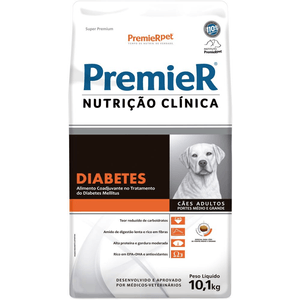 Ração Seca Premier Vet Cães Diabetes Médio e Grande Porte - 10,1 Kg