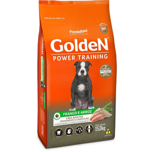 Ração Seca Golden Power Training Cães Adultos  Frango E Arroz - 15Kg