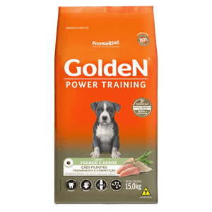 Ração Seca Golden Power Training Cães Filhotes Frango E Arroz - 15Kg