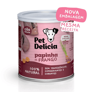Pet Delícia Papinha De Frango Para Cães Filhotes - 320G