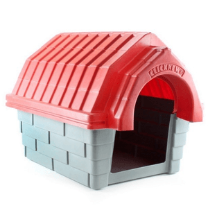 Casa Clicknew Chaminé Cinza Com Vermelho - Nº05