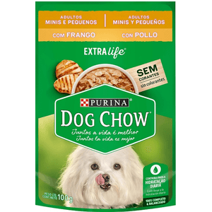 Dog Chow Ração Úmida Para Cães Adultos  Raças Pequenas Frango E Arroz - 100G