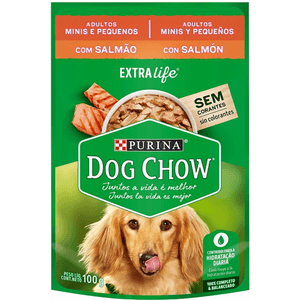 Nestlé Purina Dog Chow Ração Úmida Para Cães Adultos  Raças Pequenas  Salmão E Arroz - 100G