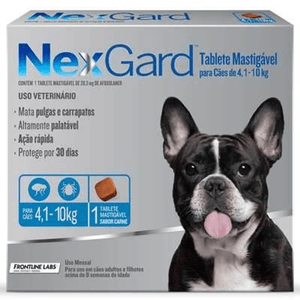 Antipulgas E Carrapatos Nexgard  Cães - De 4-10Kg
