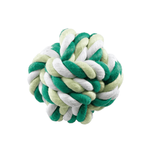Brinquedo Mordedor Ferplast Pa 6527 Bola De Corda Algodão Para Cães - Verde  G