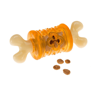 Brinquedo Mordedor Ferplast Pa 6390 Osso Dispenser De Petisco Pequeno Para Cães - Laranja P