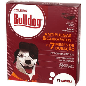 Coleira Antipulgas E Carrapatos Coveli Bulldog 7 - 64Cm