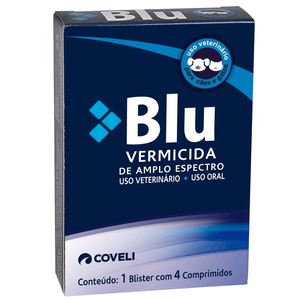 Vermífugo Coveli Blu - 4 Comprimidos