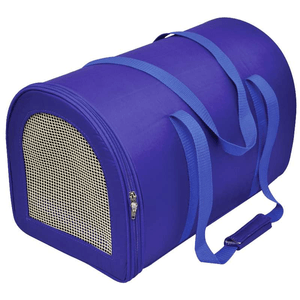 Bolsa De Transporte Para Cães E Gatos Em Nylon - Azul Nº02