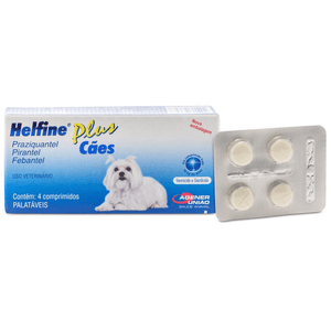 Vermifugo Helfine Plus Cães - 4 Comprimidos