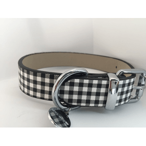 Coleira Zooland Para Cachorros Modelo - Quadriculado Marrom Com Preto - 47Cm