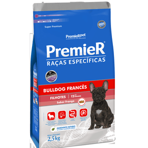 Ração Seca Premier Pet Raças Especificas Cães Filhotes Bulldog Francês - 2,5Kg