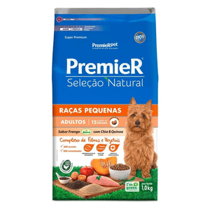 Ração Seca Premier Pet Seleção Natural Cães Adultos Proteina De Frango Chia E Quinoa - 1Kg