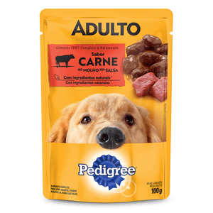 Ração Úmida Pedigree Sachê Carne Ao Molho Para Cães Adultos  - 100G