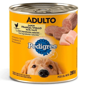 Ração Úmida Pedigree Lata Patê De Frango Para Cães Adultos  - 280G