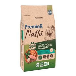 Ração Seca Premier Pet Nattu Cães Adultos Raças Peq Abobora - 10,1Kg