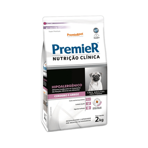 Ração Seca Premier Pet Nutrição Clinica Cães Hipoalergenico Raças Peq Cordeiros E Arroz - 2Kg