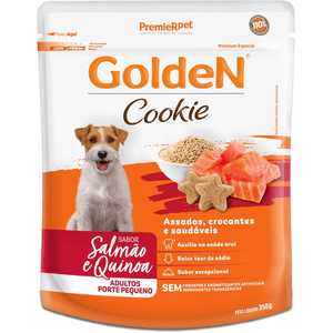 Cookie Golden Porte Pequeno Cães Adultos  Salmão E Quinoa - 350G