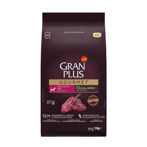 Ração Seca Gran Plus Gourmet Cães Adultos  Porte Mini Ovelha E Arroz - 15Kg