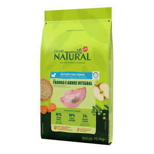 Ração Seca Guabi Natural Cães Filhotes Porte Mini E Pequeno Frango E Arroz Integral - 10,1Kg
