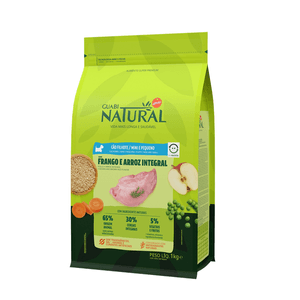 Ração Seca Guabi Natural Cães Filhotes Porte Mini E Pequeno Frango E Arroz Integral - 1Kg