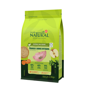 Ração Seca Guabi Natural Cães Sênior Porte Mini E Pequeno Frango E Arroz Integral - 2,5Kg