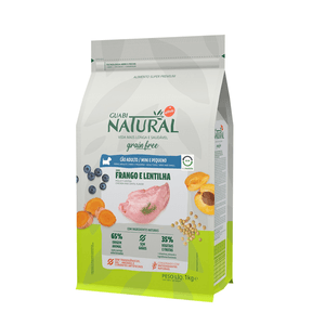 Ração Seca Guabi Natural Gf Cães Adultos  Porte Mini E Pequeno Frango E Lentilha - 1Kg