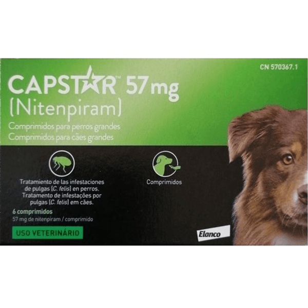 Antipulgas Elanco Capstar 57 Mg Para Caes Acima De 11 4Kg 6 comprimidos American Pet