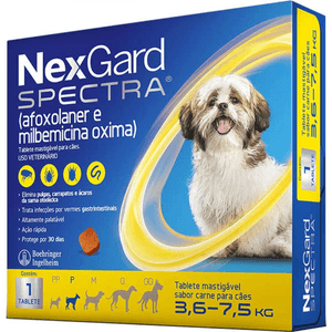 Antipulgas E Carrapatos Nexgard Spectra Para Cães C/1 - De 3,6 A 7,5 Kg