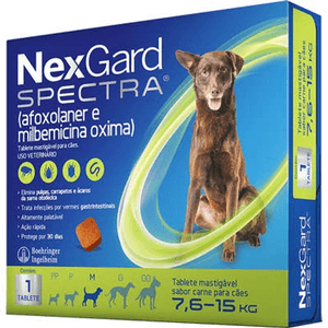Nexgard Spectra De 7,6 A 15Kg Antipulgas E Carrapatos Para Cães