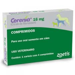 Zoetis Cerenia Antiemético De 16Mg Para Cães - 4 Comprimidos