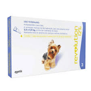 Zoetis Antipulgas E Carrapatos Revolution 12% 0,25Ml Para Cães De 2,6 A 5 Kg - 3 Pipetas