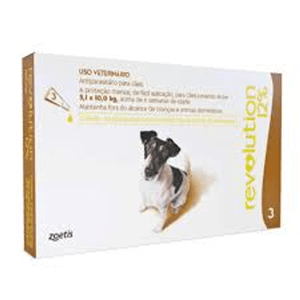 Zoetis Antipulgas E Carrapatos Revolution 12% 0,50Ml Para Cães De 5 A 10 Kg - 3 Pipetas