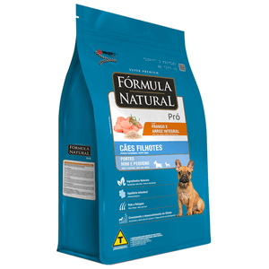 Ração Seca Fórmula Natural Pró Super Premium Sabor Frango E Arroz Integral Para Cães Filhotes Mini E Pequeno - 1Kg