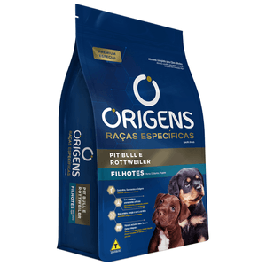 Ração Seca Origens Premium Especial Cães Filhotes Pit Bull E Rottweiller - 15Kg