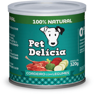 Pet Delícia Cordeiro Com Legumes Para Cães - 320G