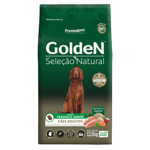 Golden Seleção  Natural Cães Adultos  Sabor Frango - 12Kg
