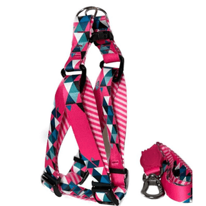 Peitoral Americano Geometrica Rosa Poliester -  M
