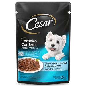 Cesar Sache Adultos Cordeiro Assa Molho - 85G