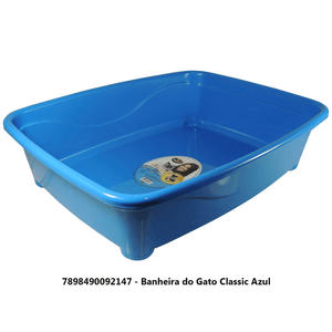 Banheira Gatos Classic Furacão Pet - Azul