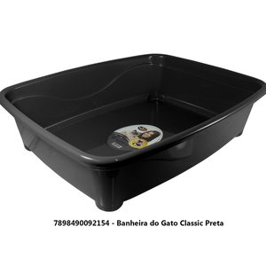 Banheira Gatos Classic Furacão Pet - Preta
