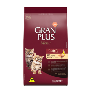 Ração Seca Gran Plus Gatos Filhotes Frango E Arroz - 10,1Kg