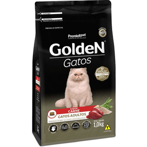Ração Seca Golden Gatos Adultos  Carne - 1Kg