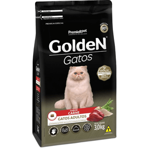 Ração Seca Golden Gatos Adultos  Carne - 3Kg